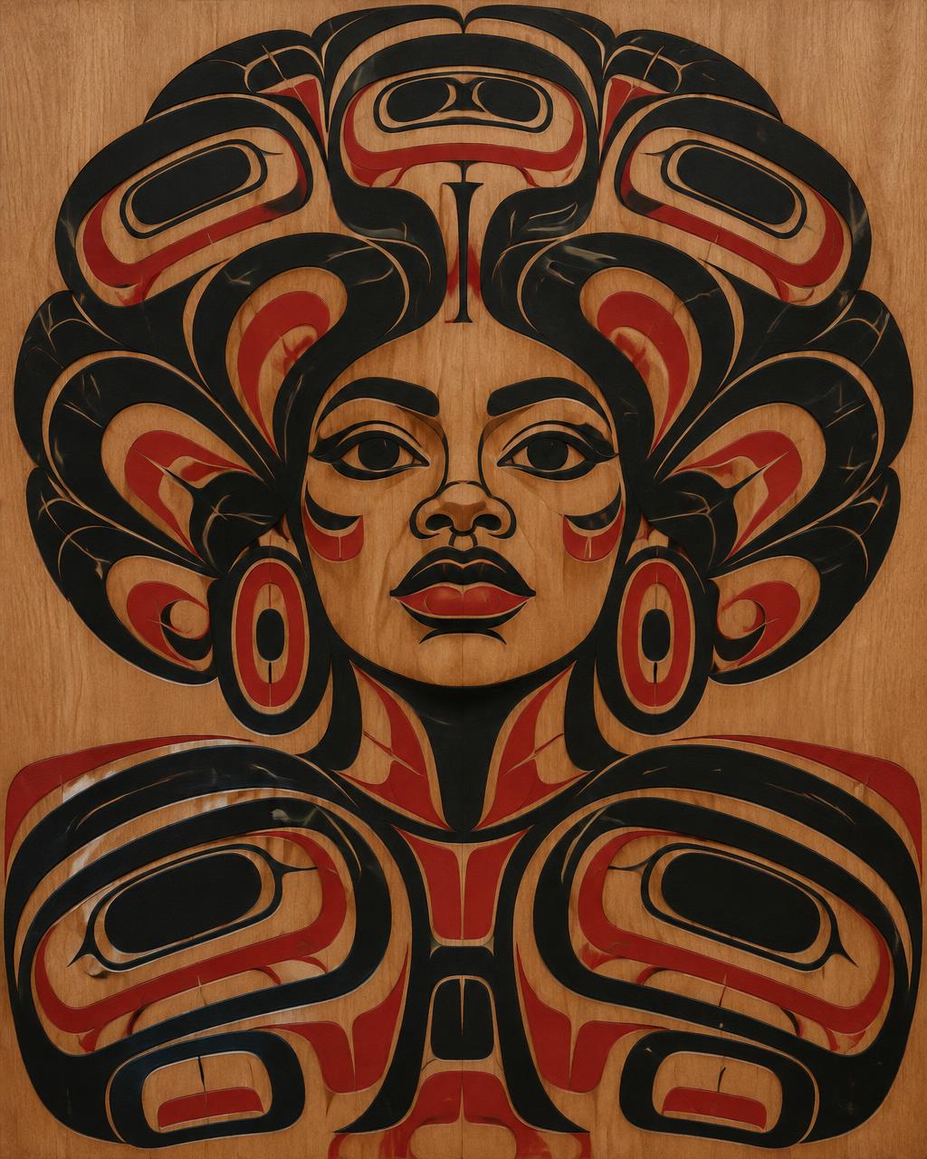 Artwork in the style of Haida Formline Art
